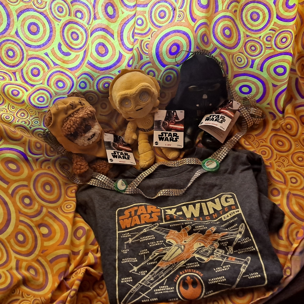 Star Wars Bundle! 3 NWT Plush Figures! Includes NWOT TShirt